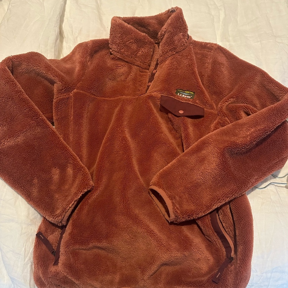 L.L. Bean Women's Rust Cowl Neck Sweater